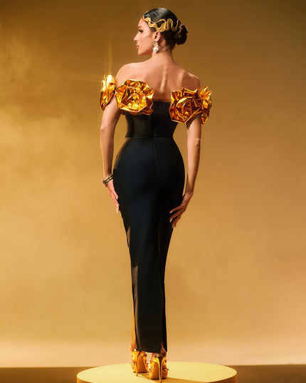 Golden Bloom Gown