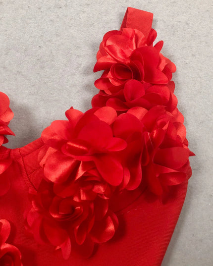 Scarlet Floral Mermaid Gown