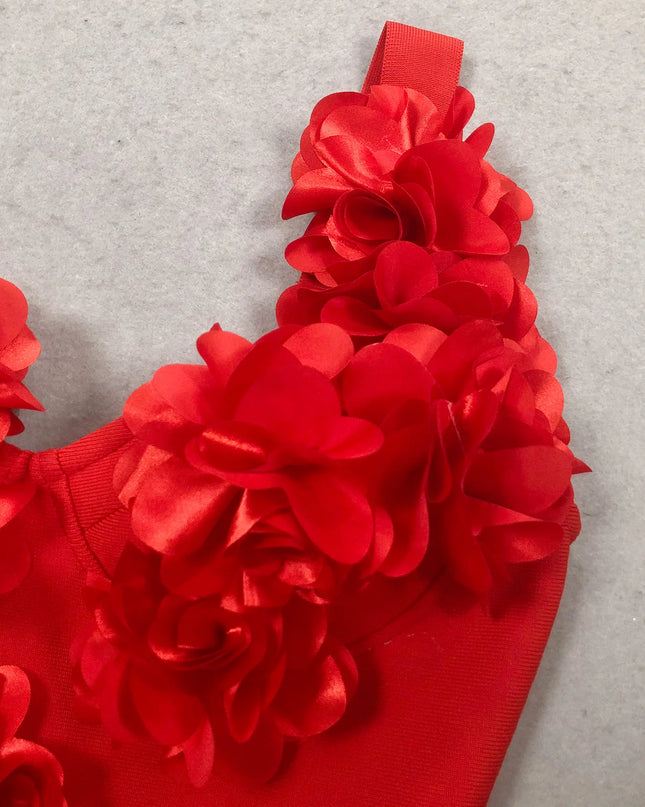 Scarlet Floral Mermaid Gown