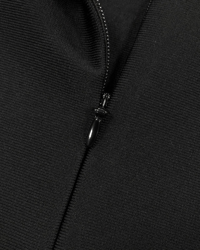 Crystal Triangle-Embellished Cocktail Dress