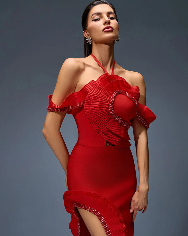 The 'Crimson Rhapsody' Bandage Gown