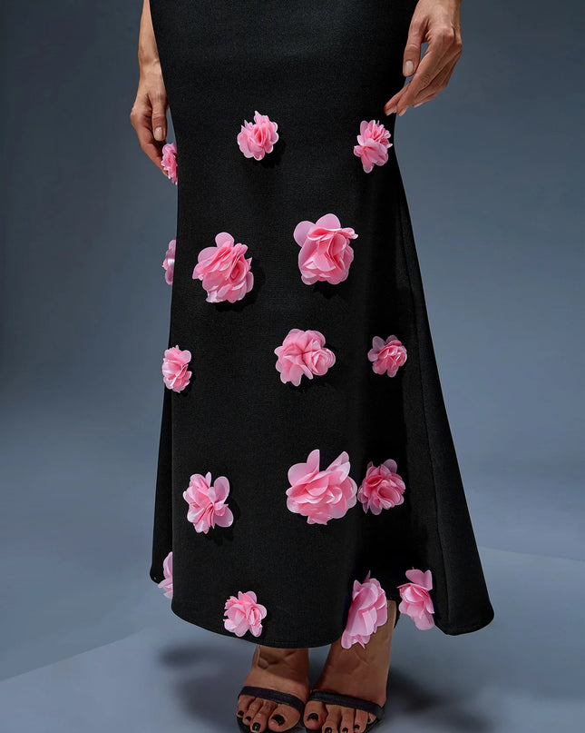 The Midnight Garden Corset Maxi Dress