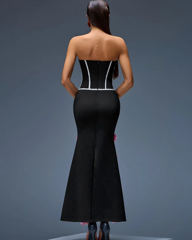 The Midnight Garden Corset Maxi Dress