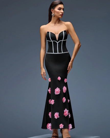 The Midnight Garden Corset Maxi Dress