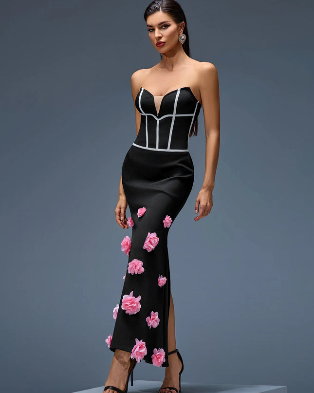 The Midnight Garden Corset Maxi Dress