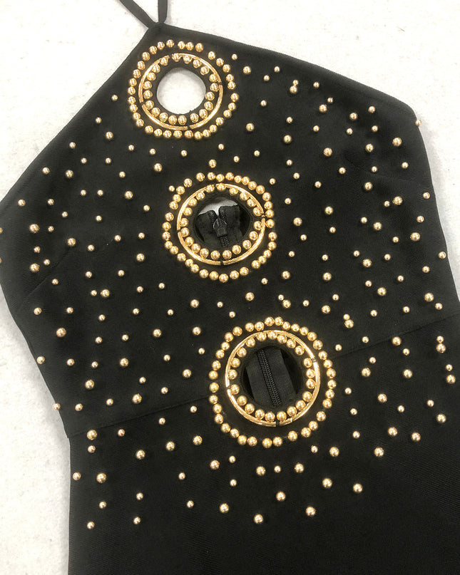 The Gold Stud Halo Gown