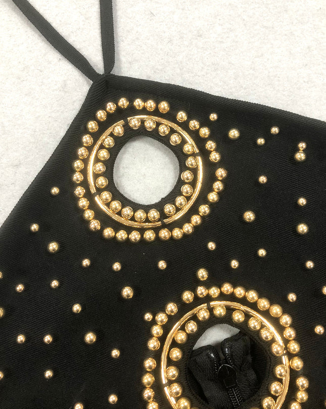 The Gold Stud Halo Gown