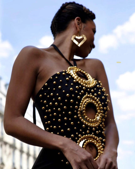 The Gold Stud Halo Gown