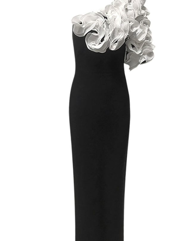 Symphony Pleated One-Shoulder Dress