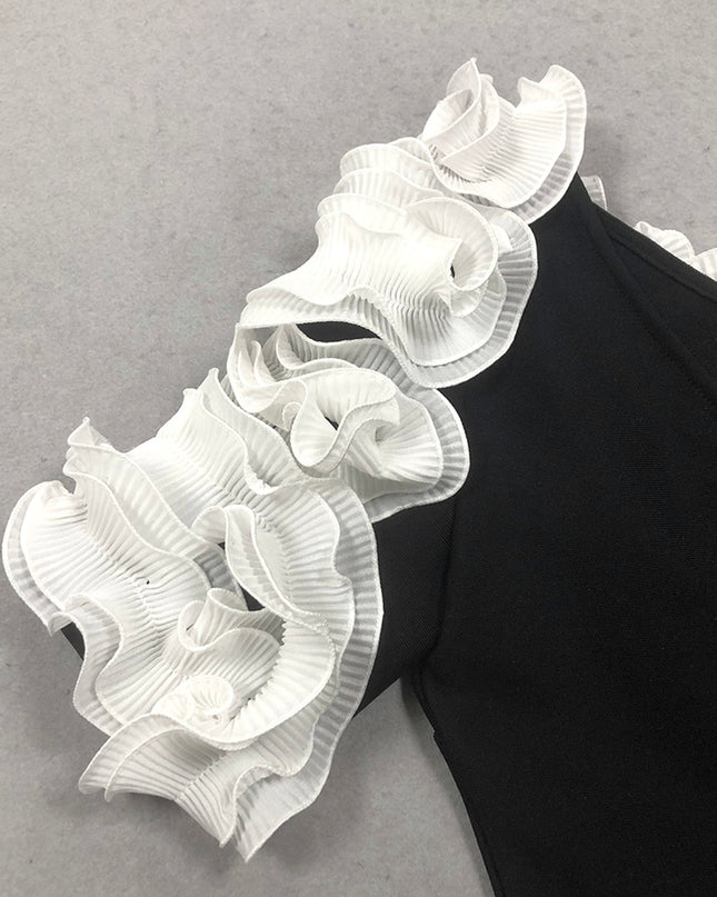 Symphony Pleated One-Shoulder Dress