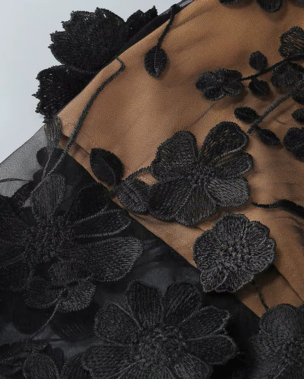 The Black Rose Bustier Maxi Dress