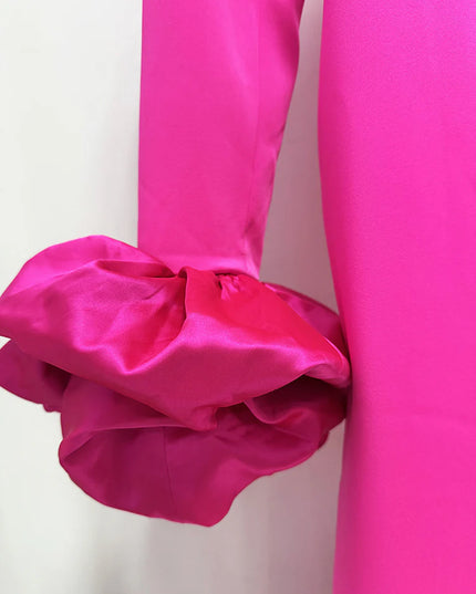 Bubblegum Floral High-Neck Mini Dress