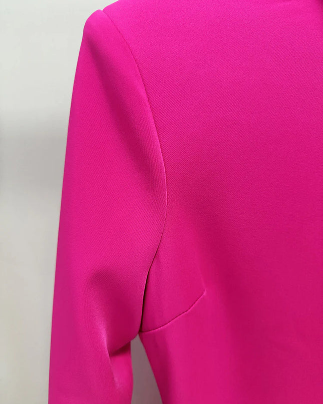 Bubblegum Floral High-Neck Mini Dress