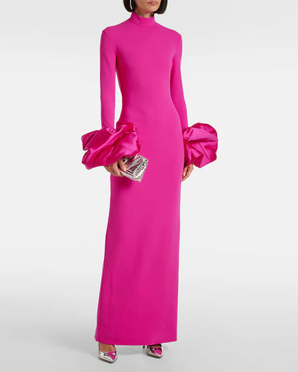 Bubblegum Floral High-Neck Mini Dress