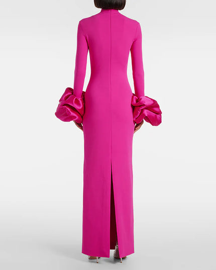 Bubblegum Floral High-Neck Mini Dress